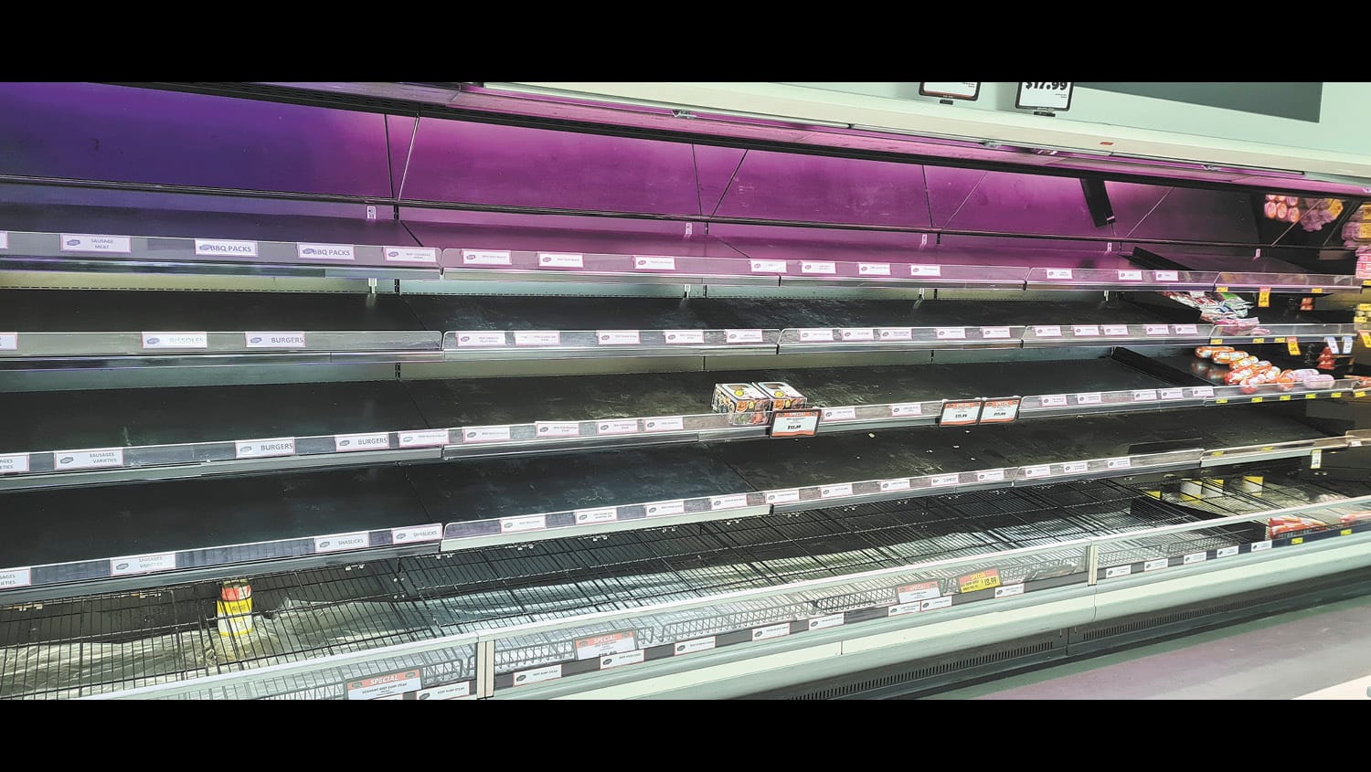 Bare Shelves Again... And Excess Rain