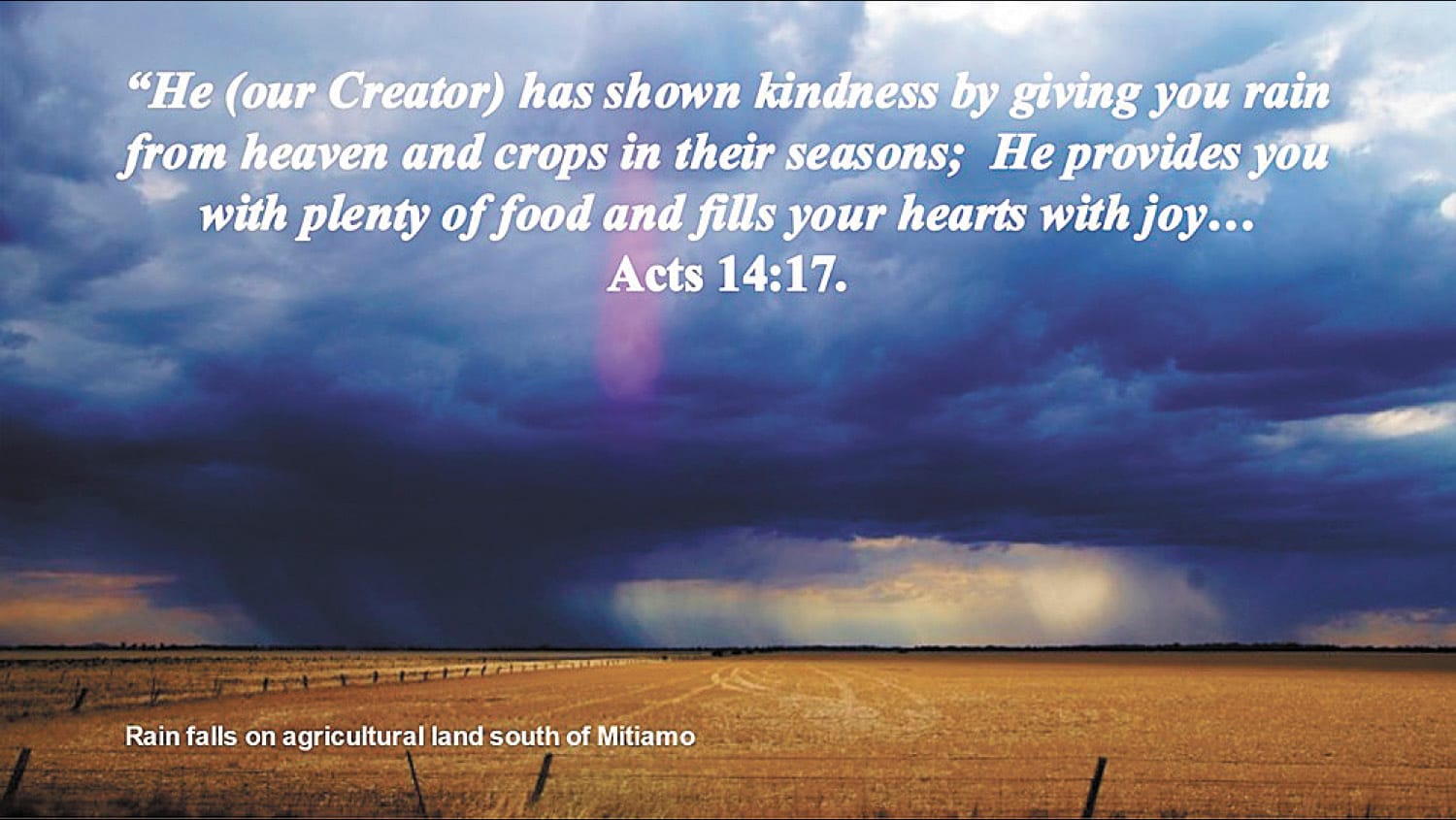 Of Droughts and Flooding Rains