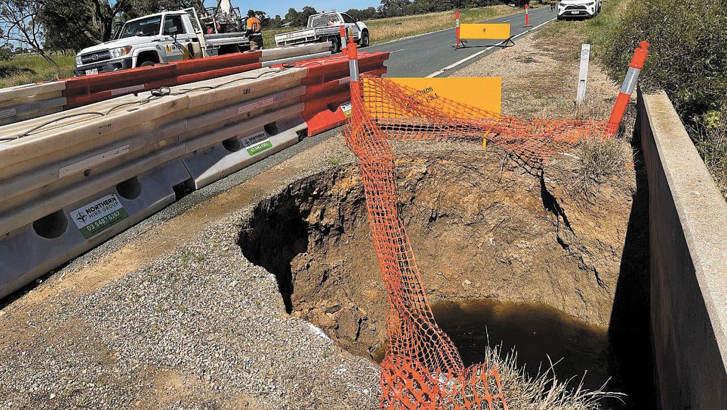 Milnes Bridge sink-hole