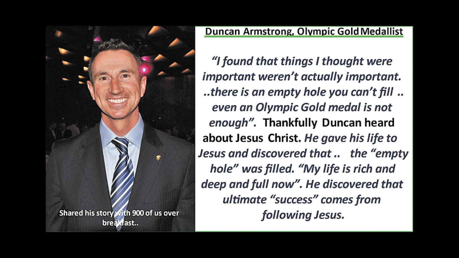 When Olympic Gold is not Enough...