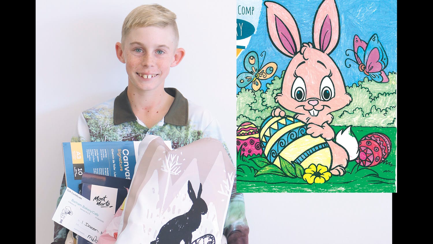 Colouring Comp Winner Collects