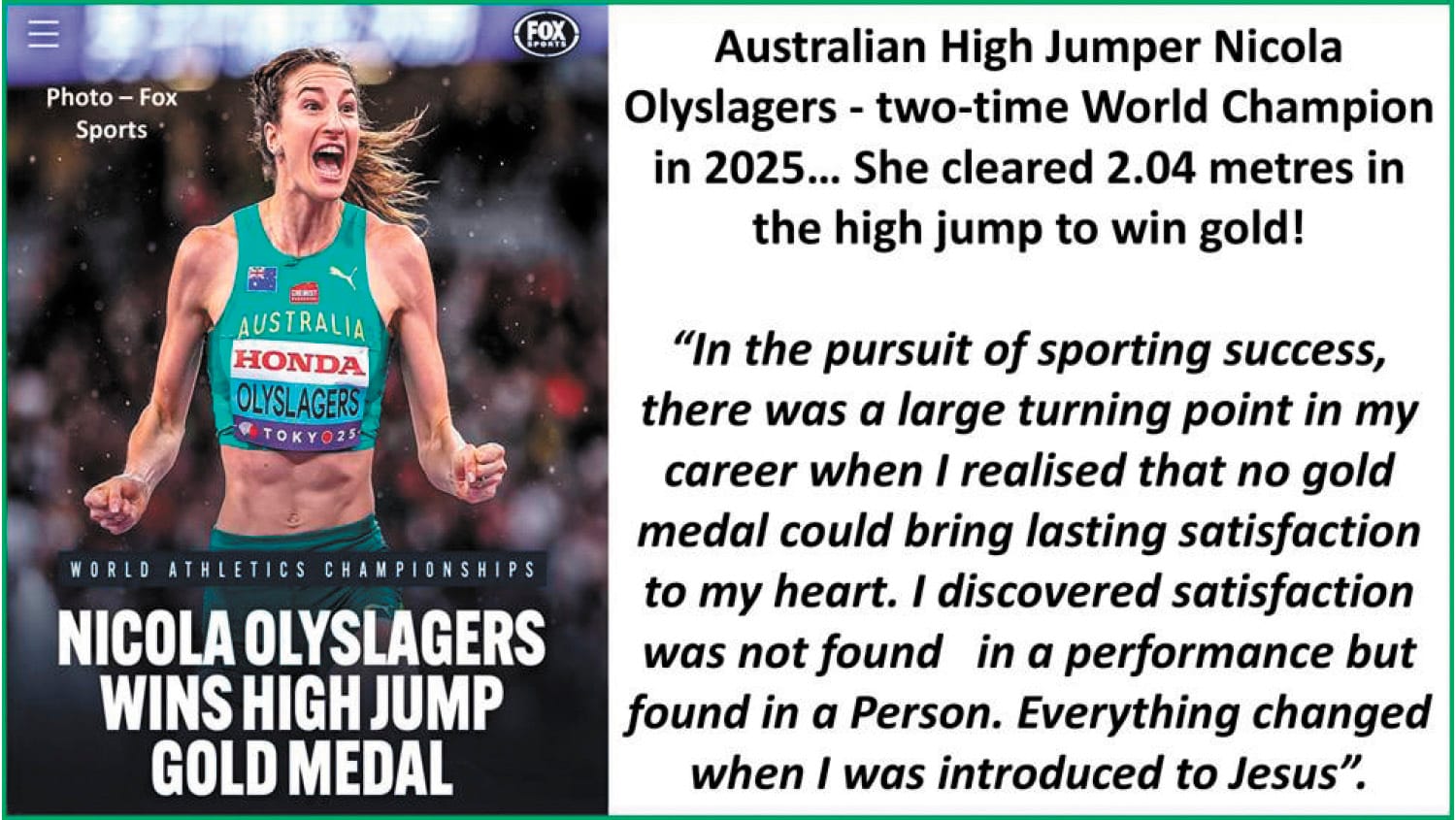 2025 World Athletics Champion