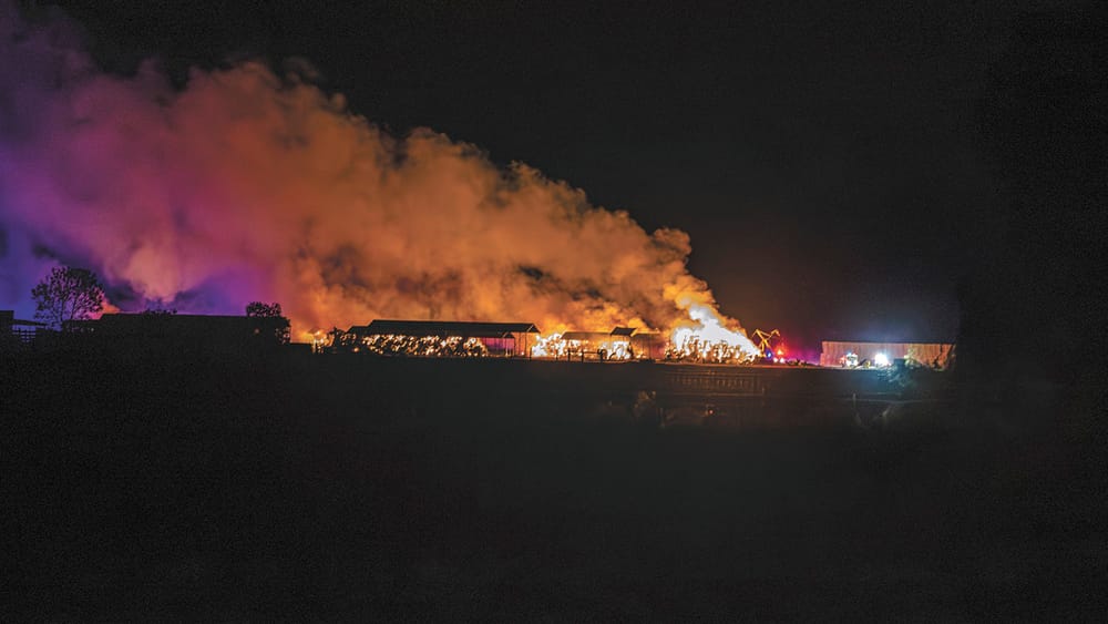 Hay stack fire post image