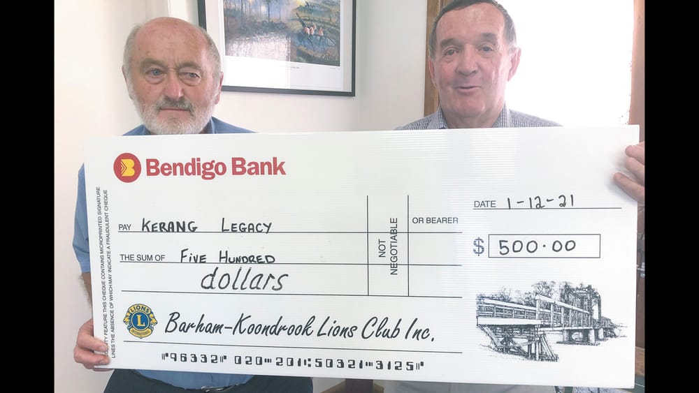 Lions Donate to Kerang Legacy post image