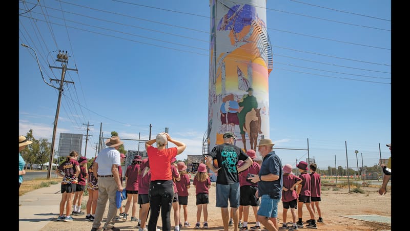 Local Kids Probe Water Tower Artist post image
